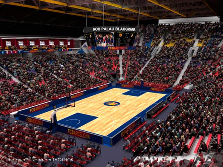 Vista interior del Nou Palau Blaugrana